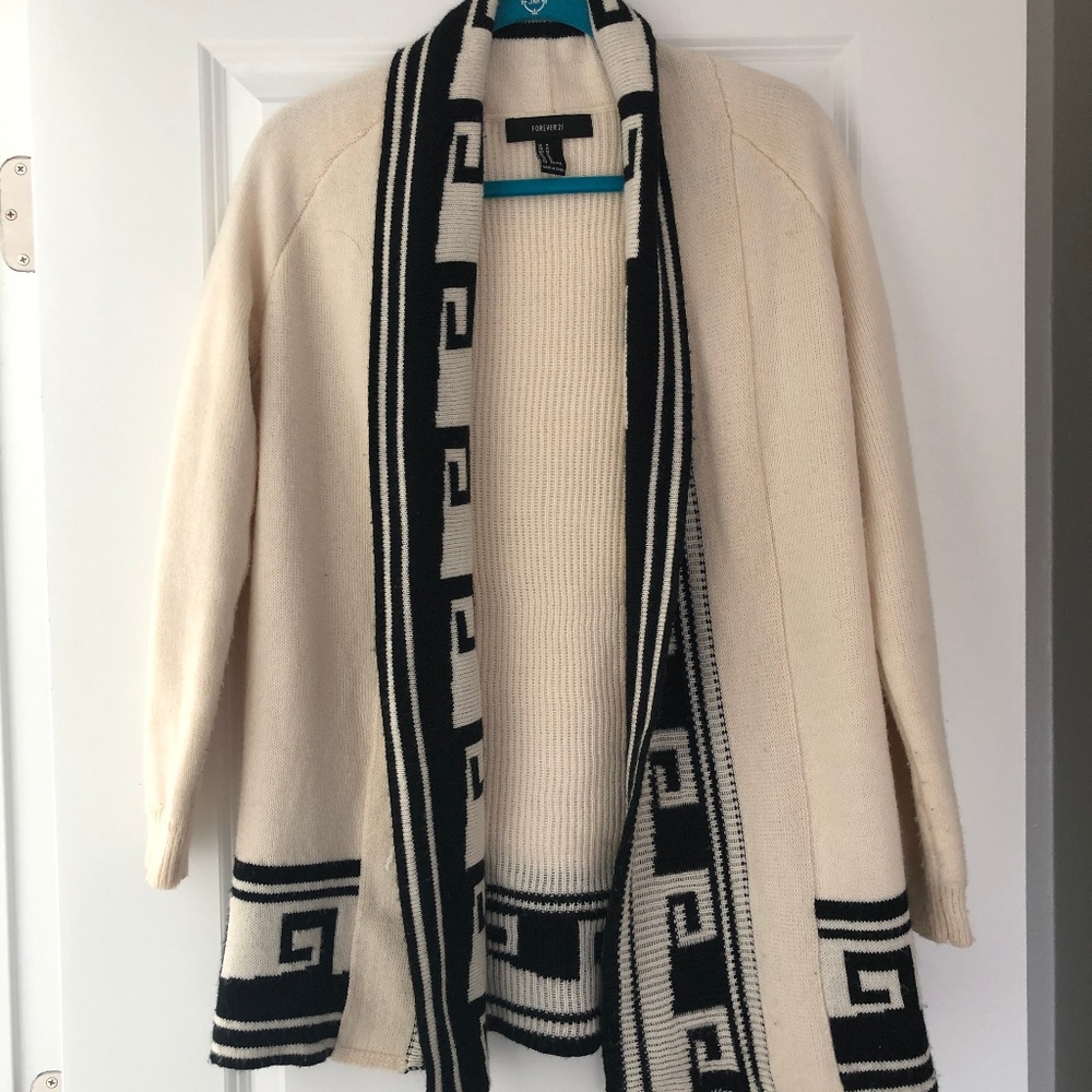 Forever21 - Aztec Cardigan (Black/Ivory) - Medium